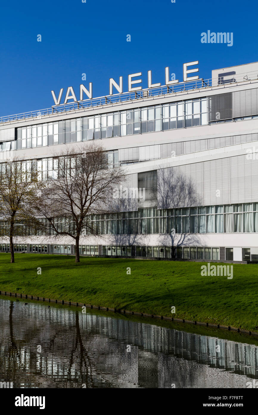Van Nelle factory, a Unesco world heritage site with it’s fine details on a glorious sunny winters day in Rotterdam. Stock Photo