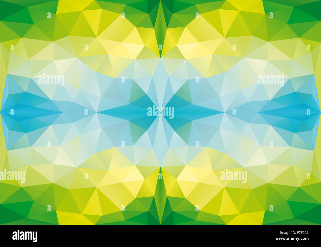 abstract geometric blue green polygon pattern, seamless vector background Stock Photo