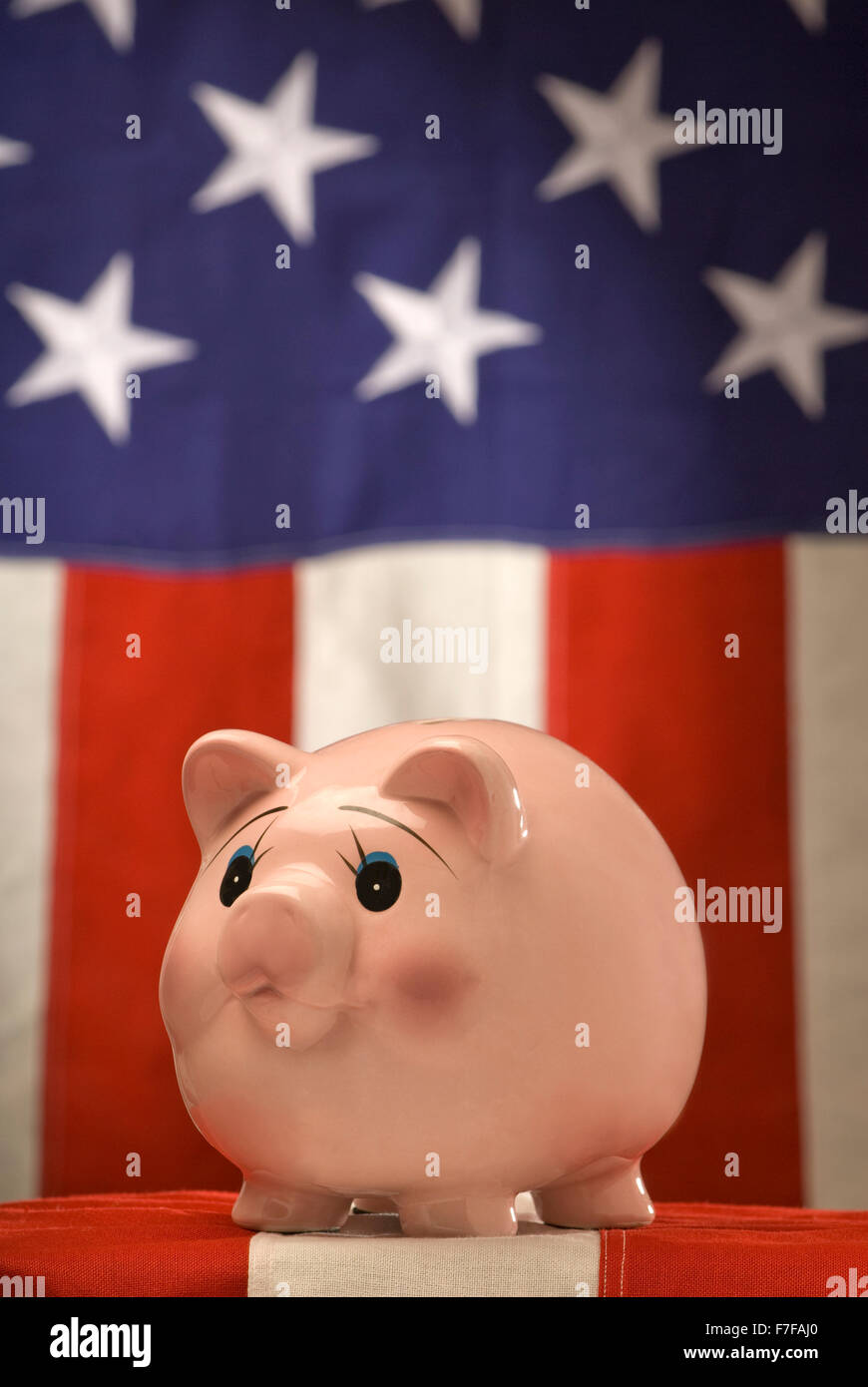 American Piggy Bank Stock Photo