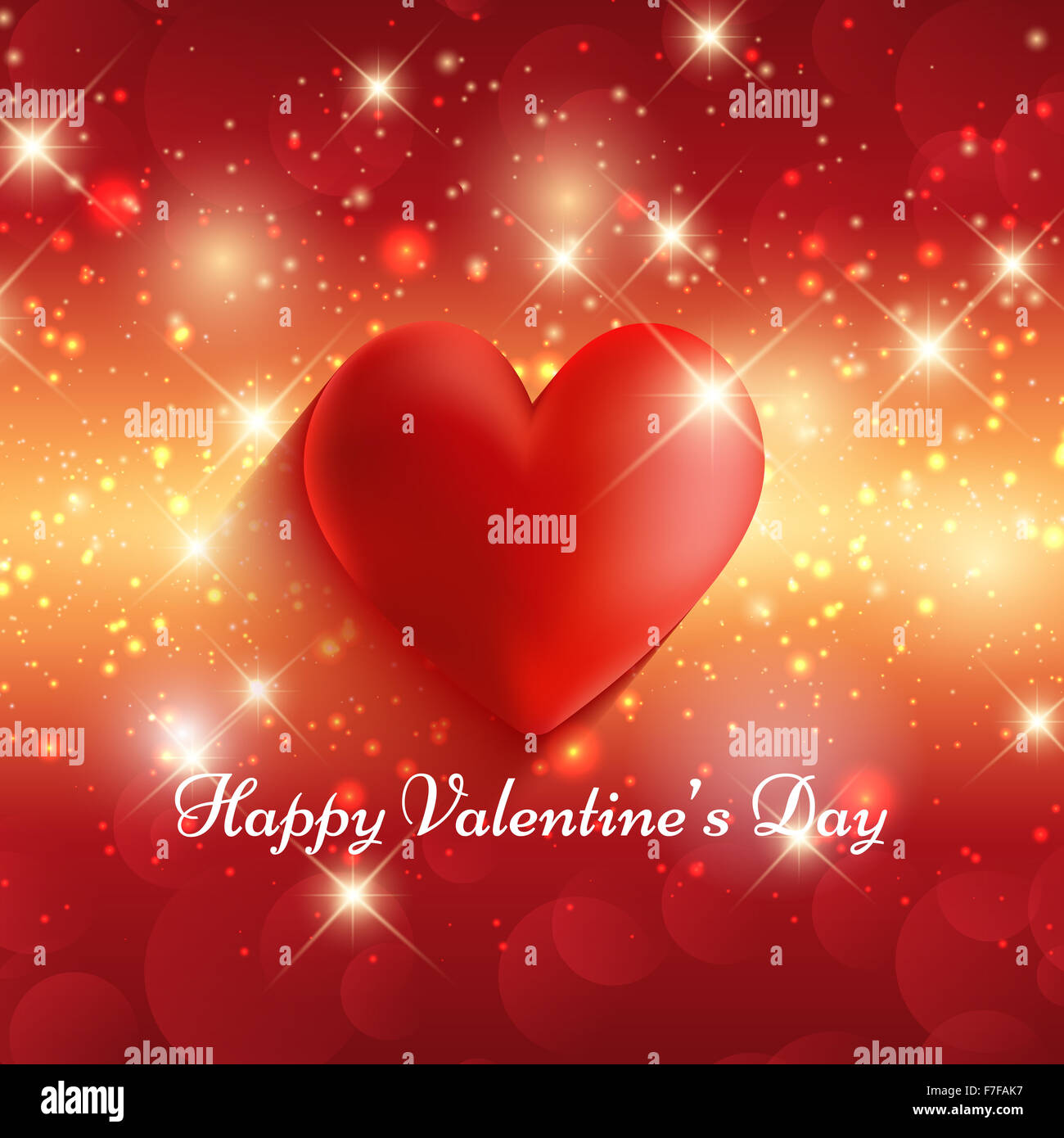 Valentine's Day background with glossy red heart Stock Photo - Alamy