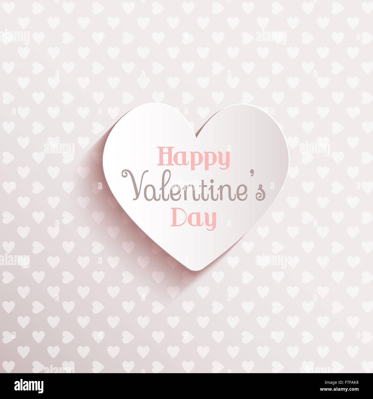 Valentines day background with heart design Stock Photo