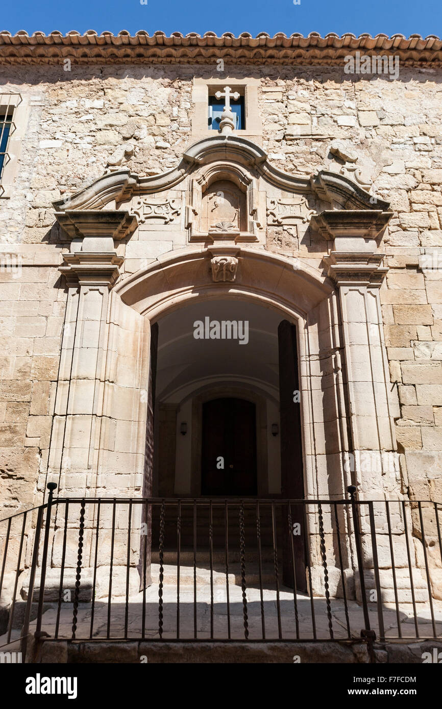 Vallbona de les Monges monastery, entrance. Stock Photo