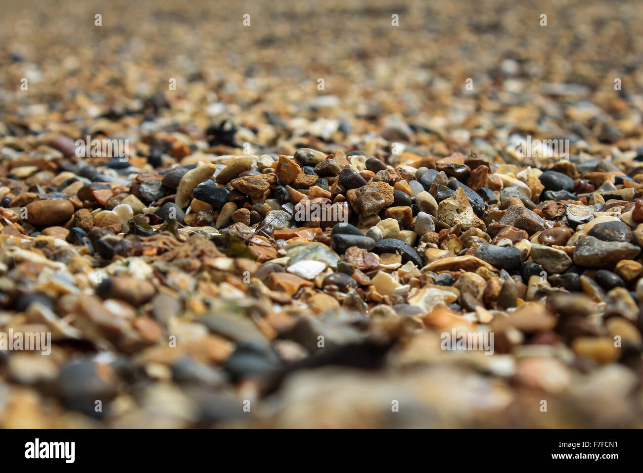 Closeup of seaside mix pebbles Stock Photo