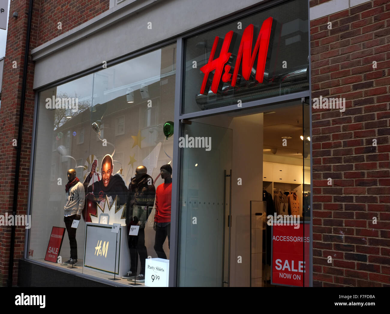 h&m clothing shop in city of canterbury kent uk november 2015 Stock