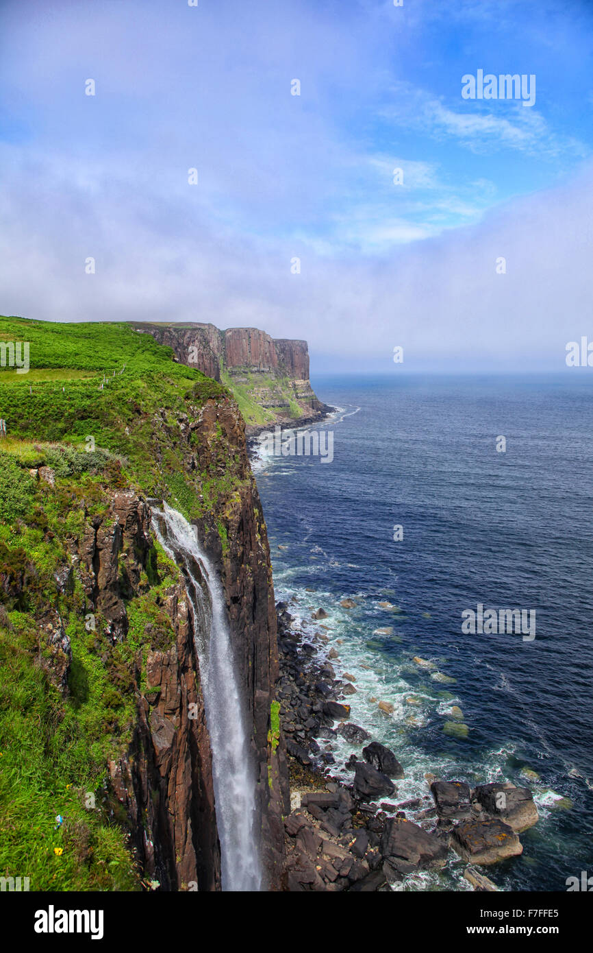 Waterfall at Kilt Rock , the Isle of Skye, Scotland Stock Photo - Alamy