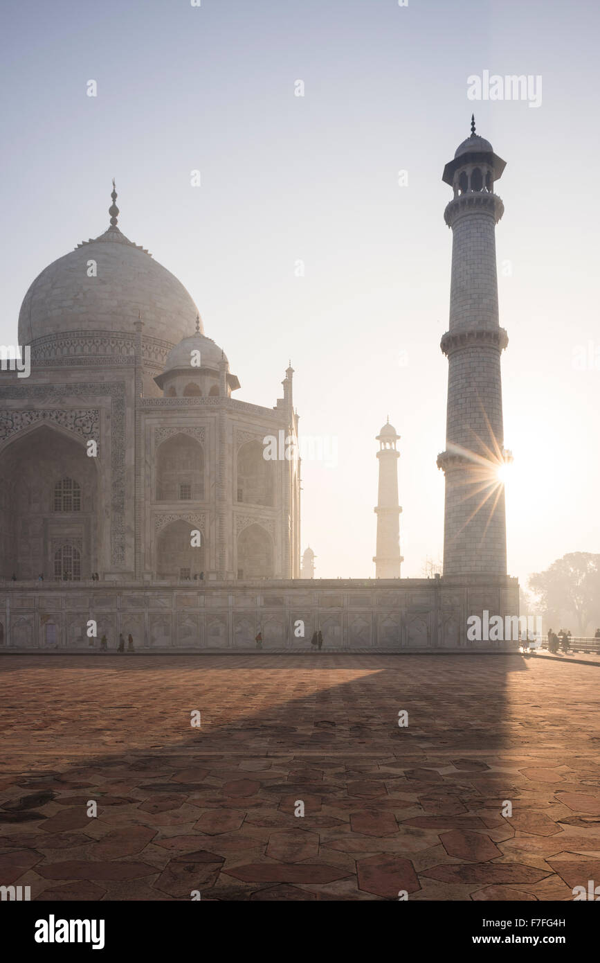 Dawn at The Taj Mahal, Agra, Uttar Pradesh, India Stock Photo