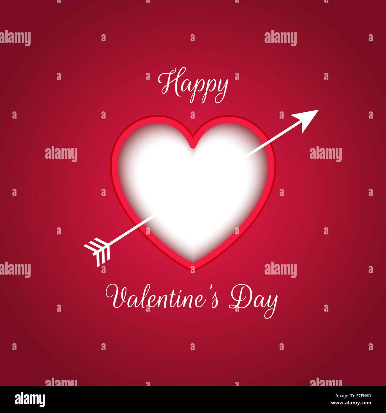 Valentines day background with heart design Stock Photo