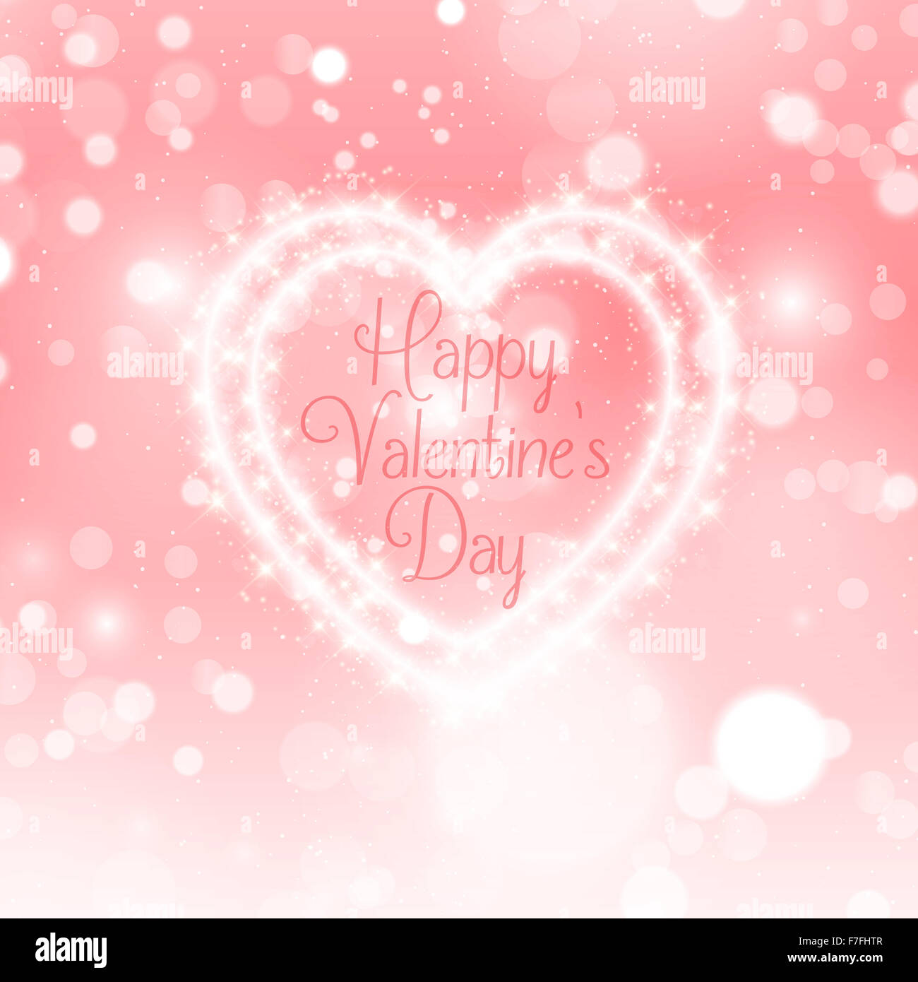 Sparkle heart design for Valentine's Day Stock Photo