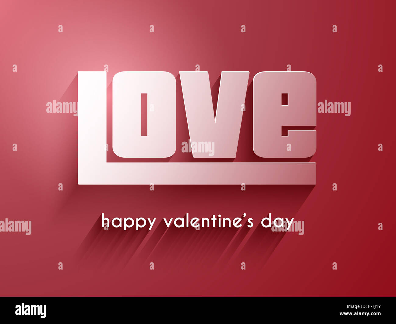 Valentine's day background with typography design Stock Photo