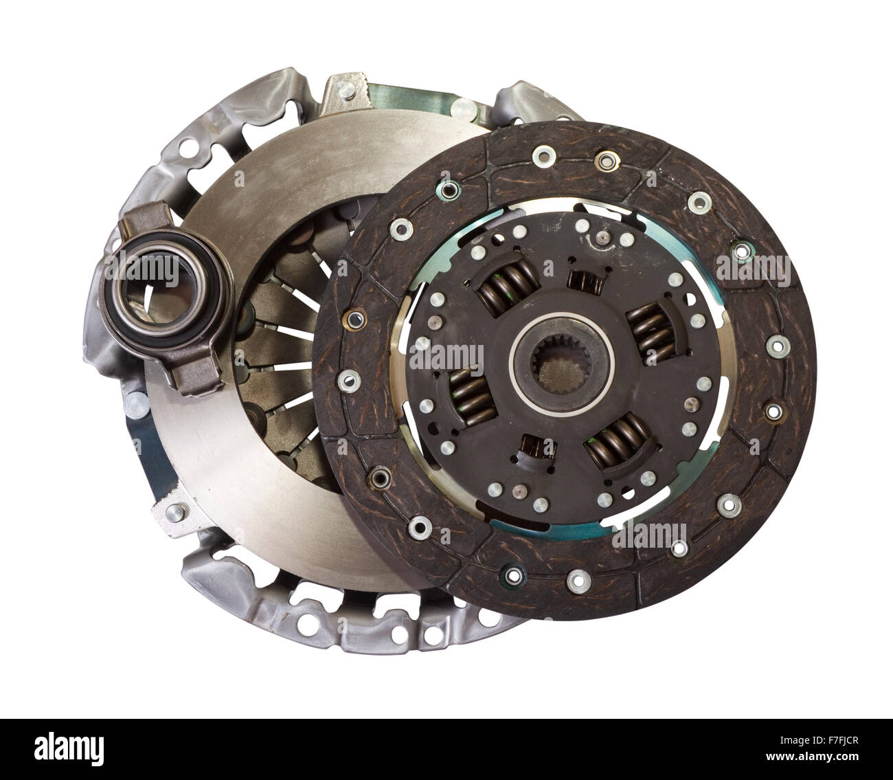 automotive engine clutch. Isolated on white with clipping path Stock