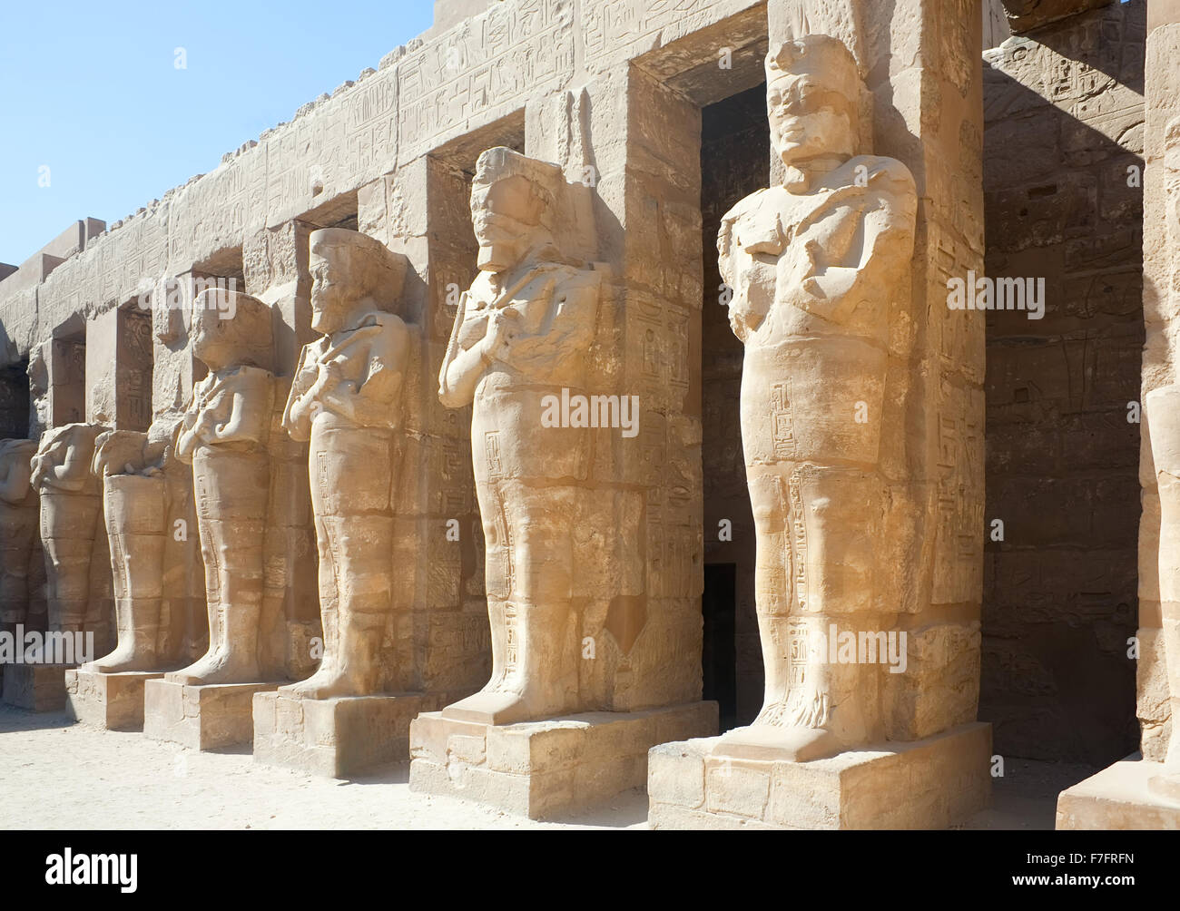 Ancient statues in Karnak temple, Luxor, Egypt Stock Photo - Alamy