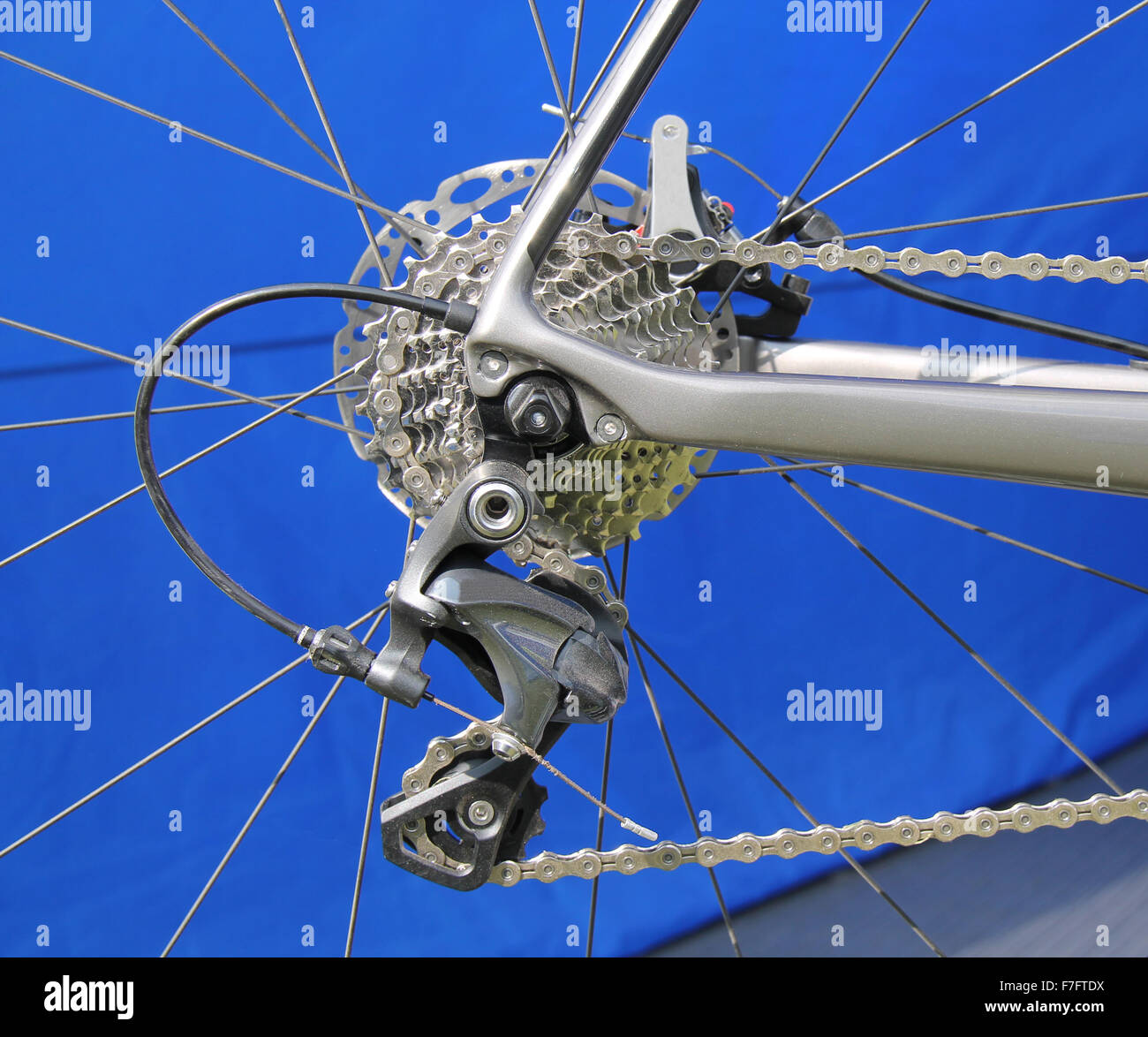 The Gears of a High Performance Racing Bicycle. Stock Photo