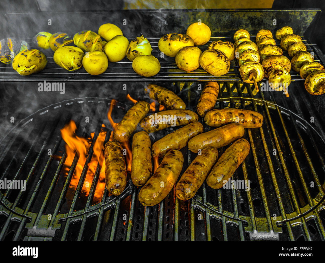 BBQ in summer in Montreal, Canada Stock Photo Alamy