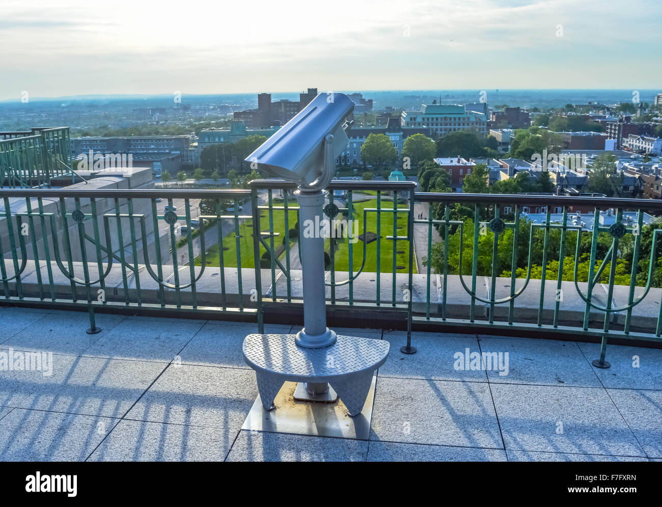 Binocular viewer St Joseph Oratory Montreal Canada Stock Photo Alamy