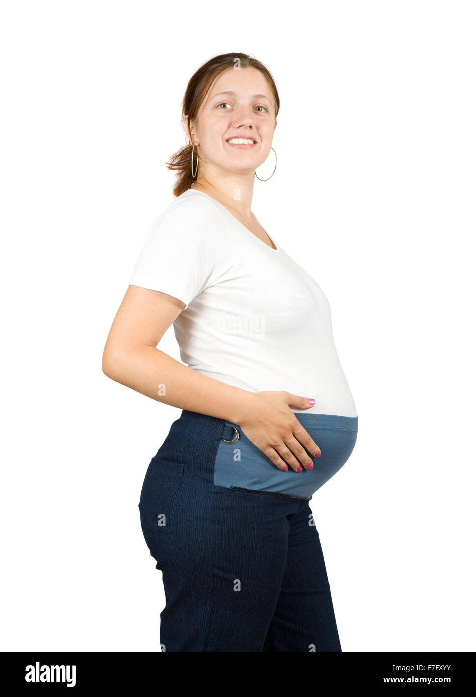 8 months pregnant woman hi-res stock photography and images - Alamy