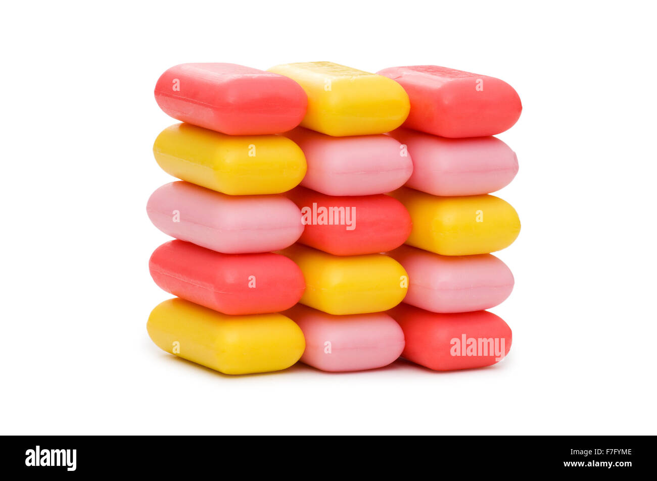 Stack of soap isolated on the white Stock Photo - Alamy