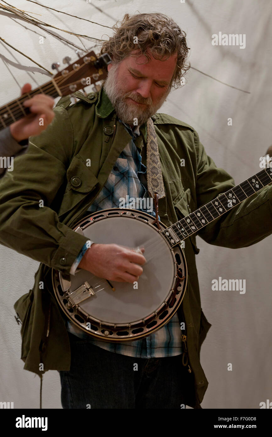 Banjo player USA Stock Photo Alamy