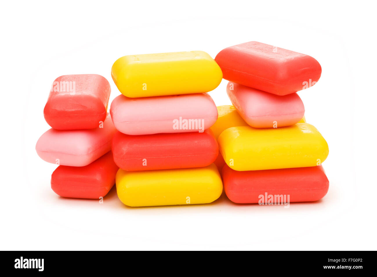 Stack of soap isolated on the white Stock Photo - Alamy