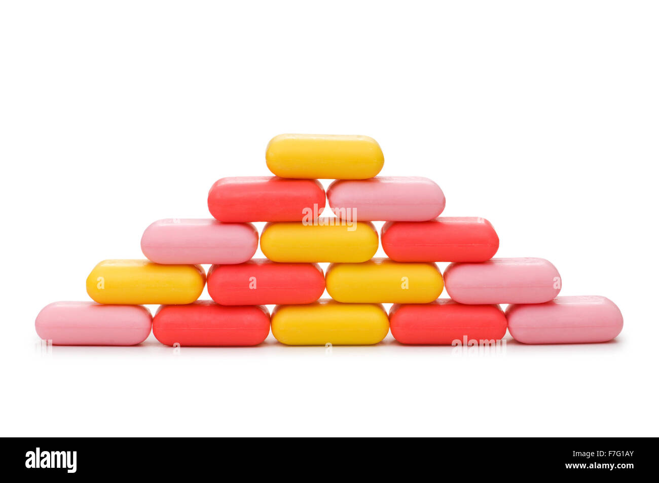 Stack of soap isolated on the white Stock Photo - Alamy