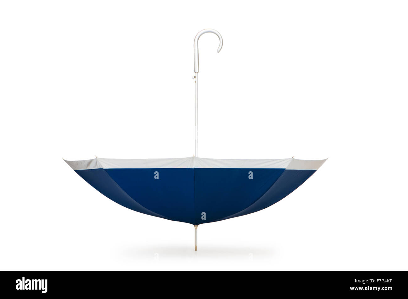 Blue umbrella isolated on the white background Stock Photo - Alamy