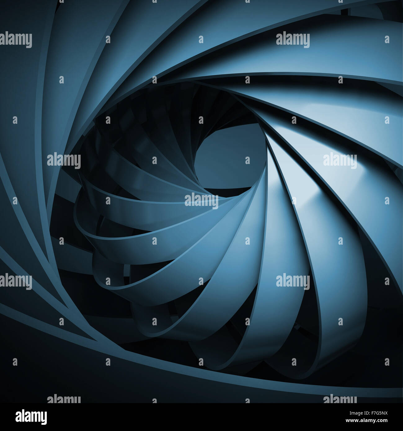 Abstract digital background with dark blue 3d spiral structure Stock ...