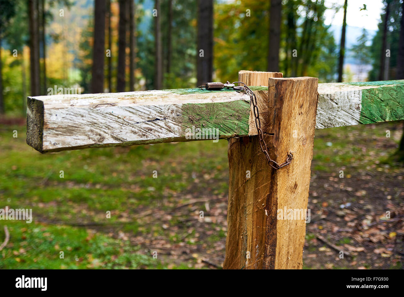Closed With Lock Barrier Bar Gate In The Forest Road Stock Photo Alamy Closed With Lock Barrier Bar Gate In The Forest Road Stock Photo Alamy