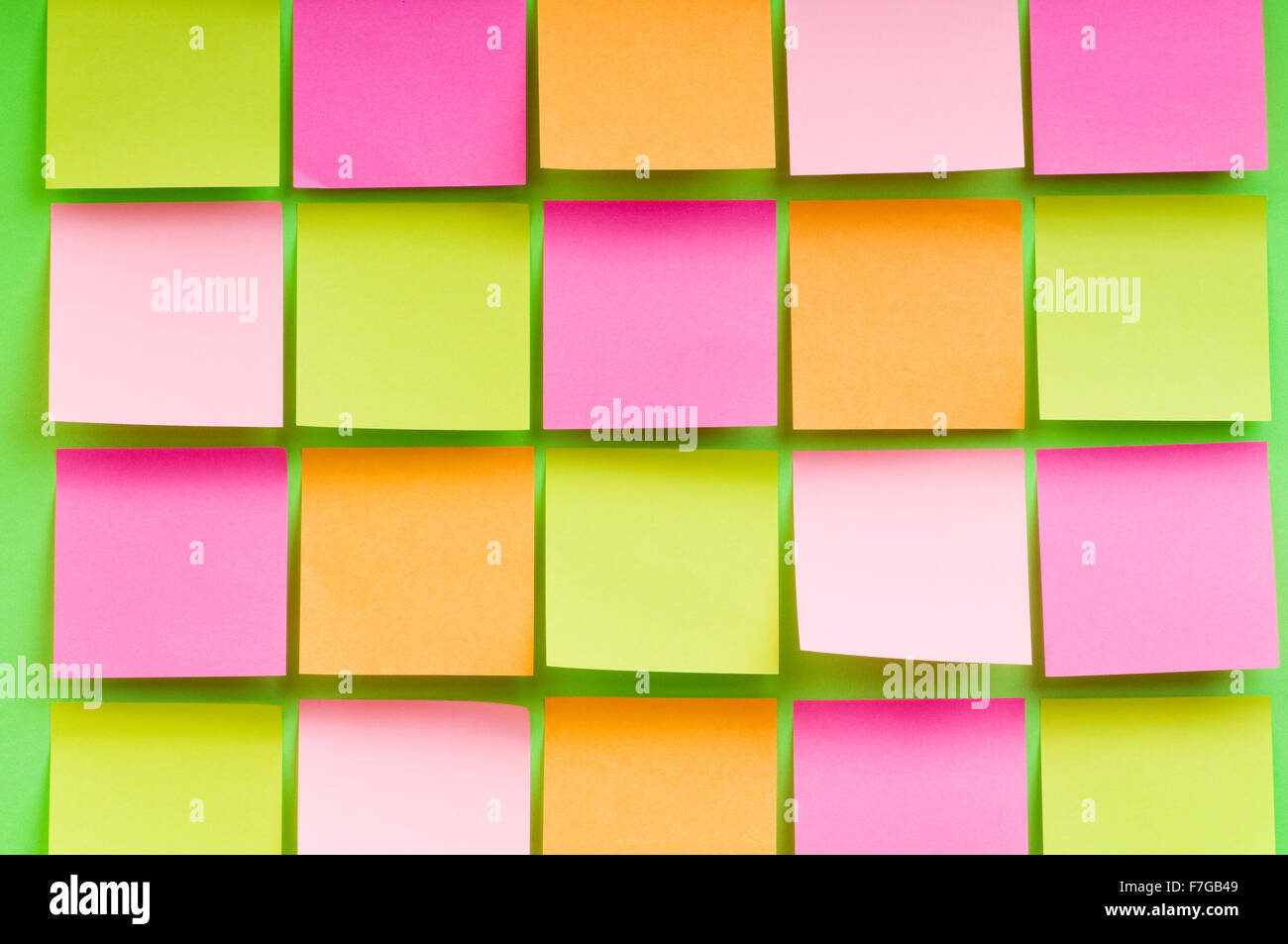 Reminder notes on the bright colorful paper Stock Photo - Alamy