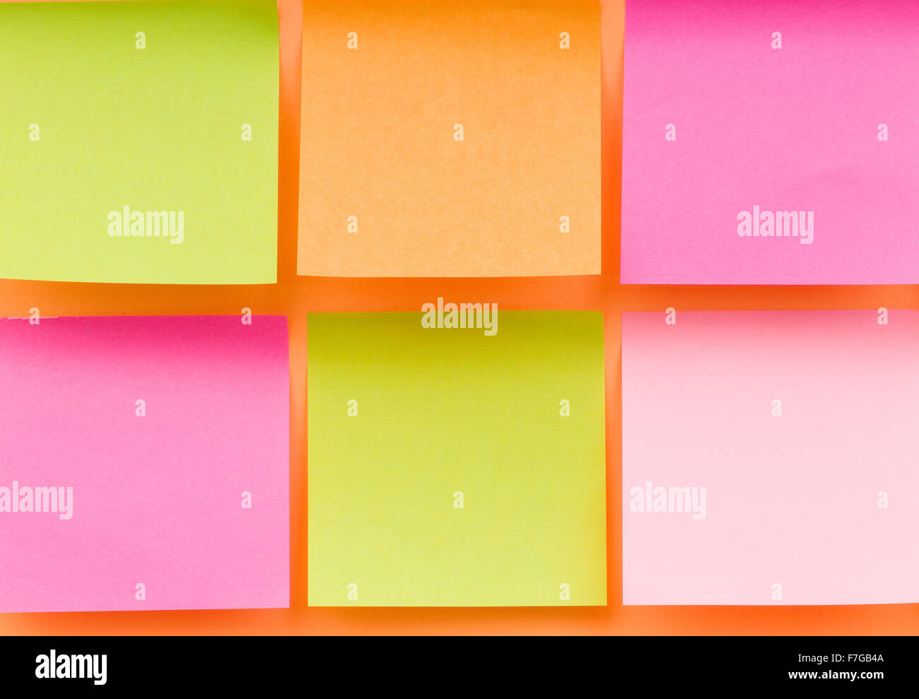 Reminder notes on the bright colorful paper Stock Photo - Alamy