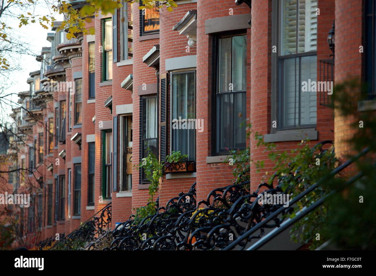 Autumn in the South End neighborhood of Boston, Massachusetts Stock Photo