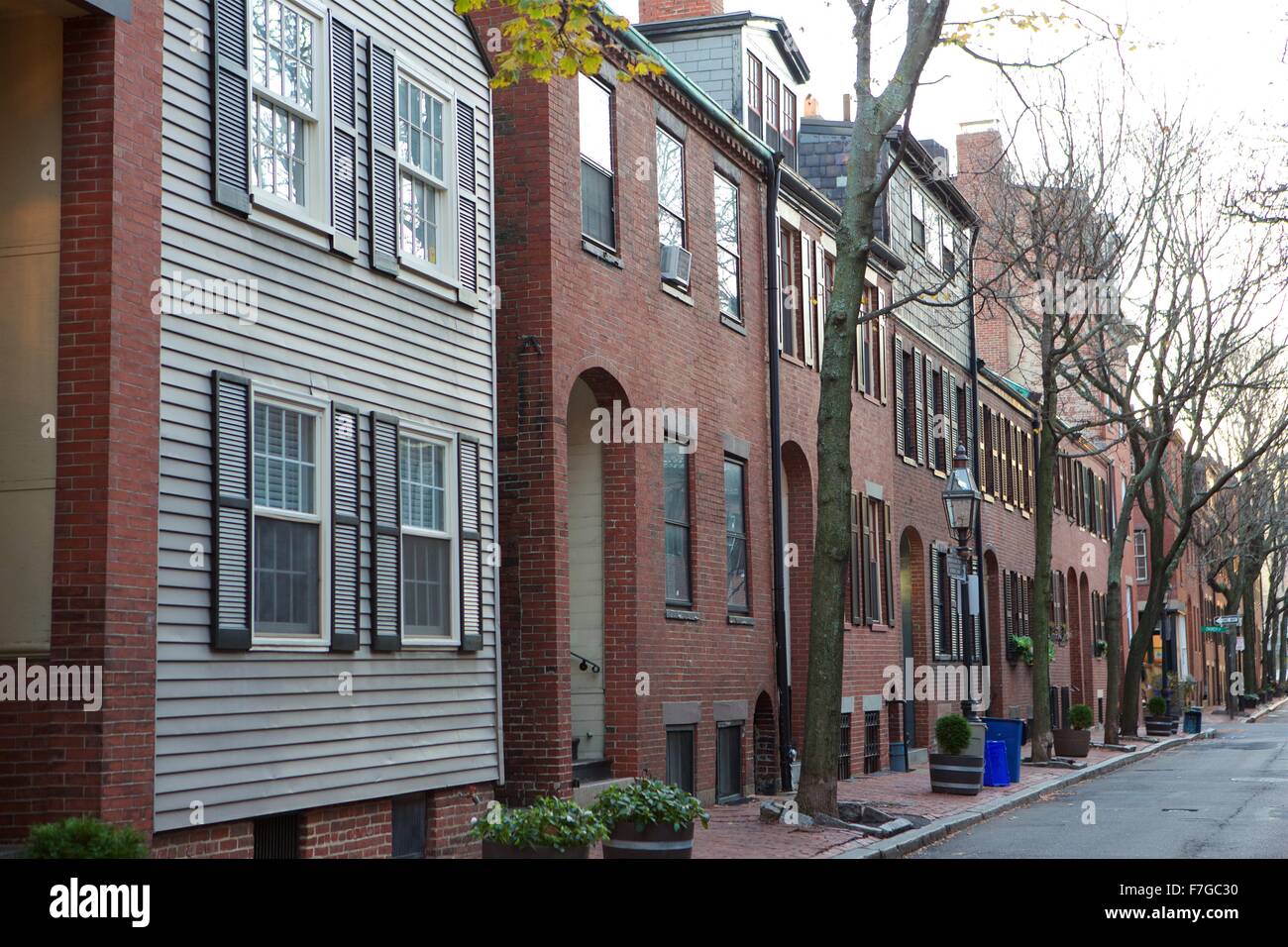 Autumn street scenes in the quaint and historic neighborhood of Bay