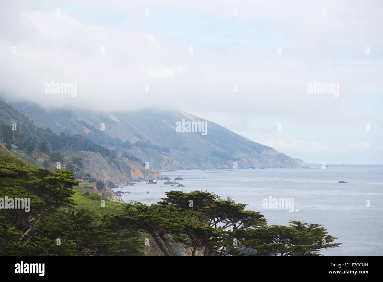 Backpacking in the Silver Peak Wilderness of Big Sur, California Stock