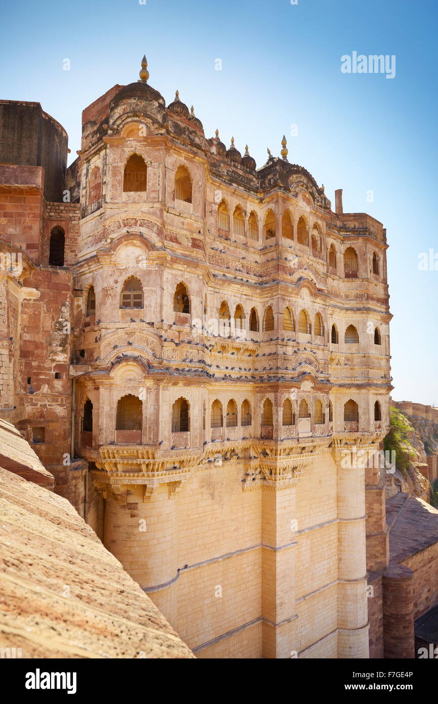 Mehrangarh Fort, Jodhpur, Rajasthan, India Stock Photo