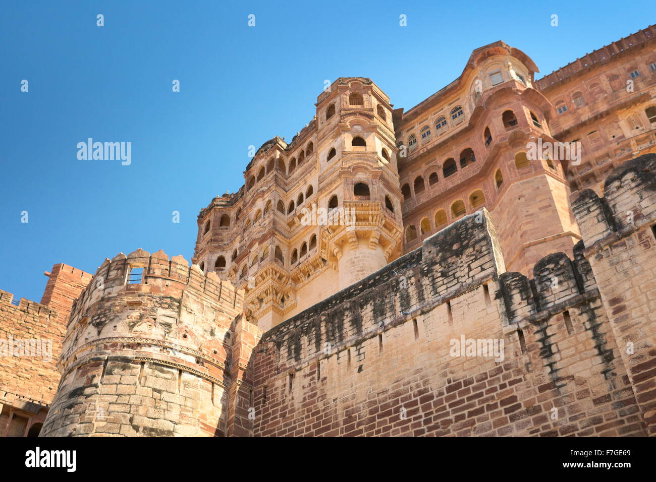 Mehrangarh Fort, Jodhpur, Rajasthan, India Stock Photo