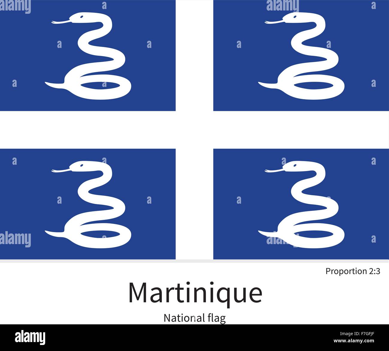 National Flag Of Martinique With Correct Proportions Element Colors