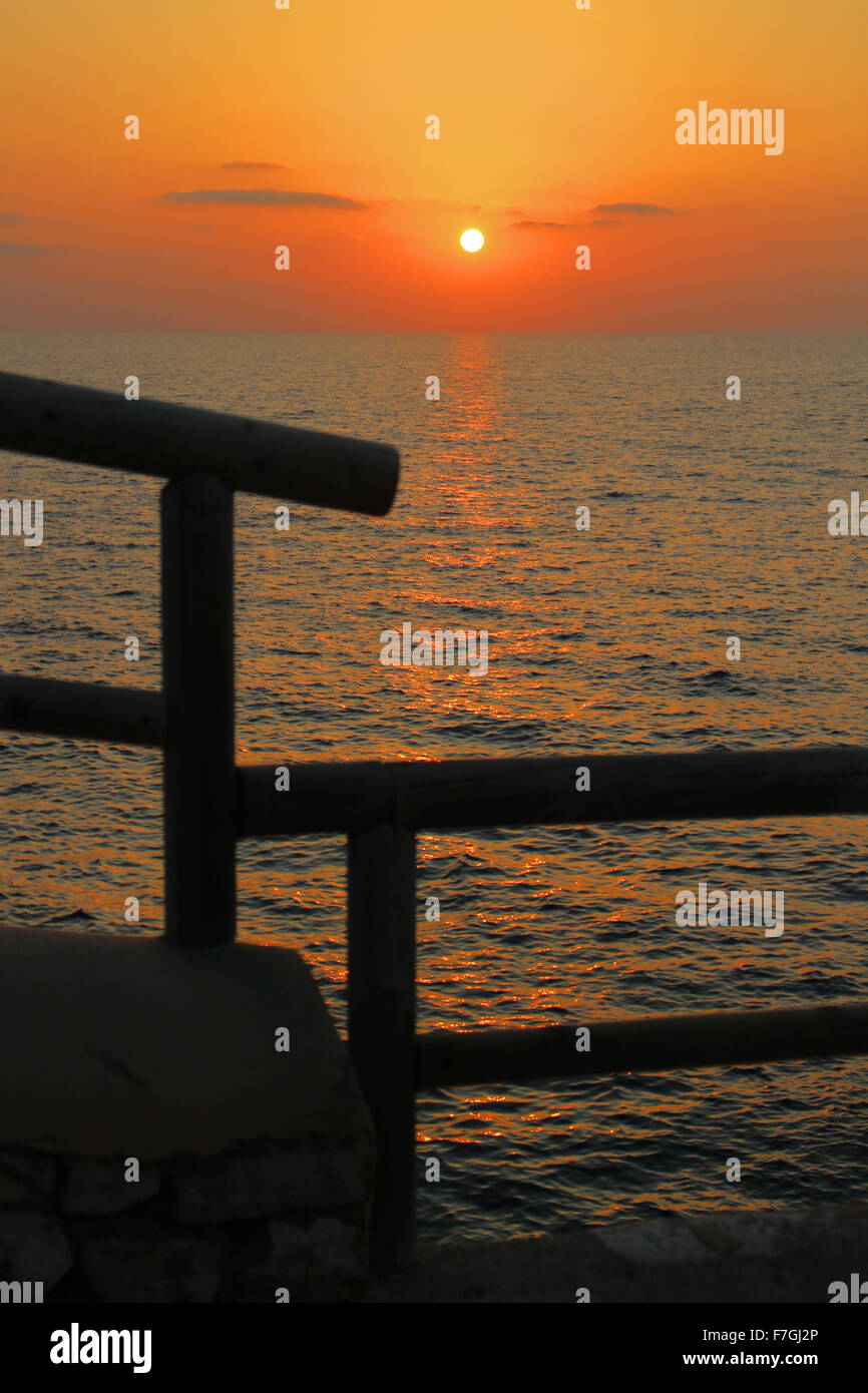 Sunrise at Calas De Mallorca in Majorca Baelaric Islands Stock Photo