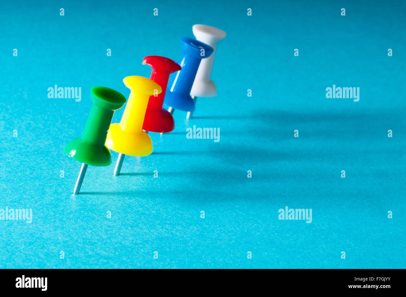 Office pins on the paper Stock Photo Alamy
