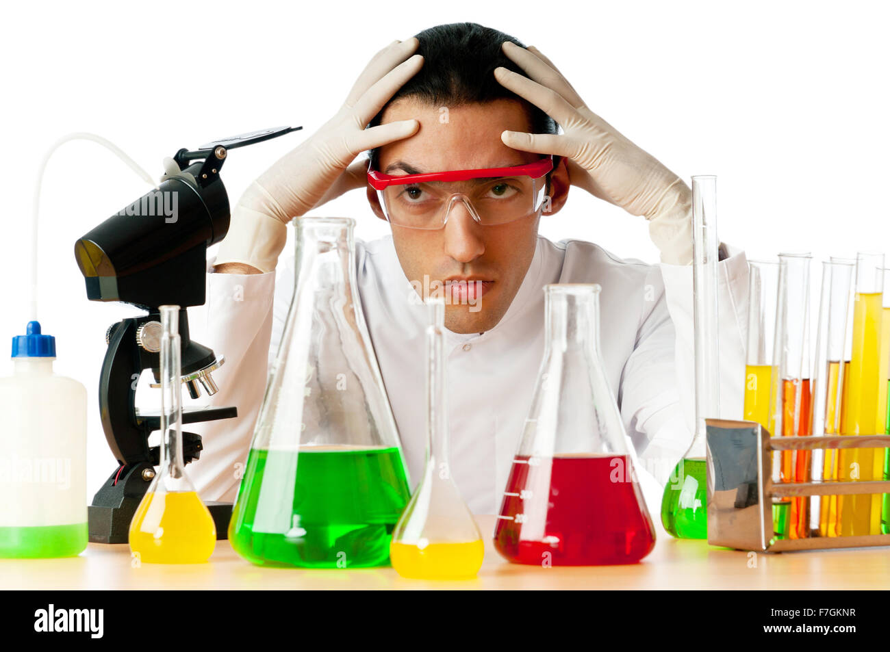 Student working in the chemical lab Stock Photo Alamy