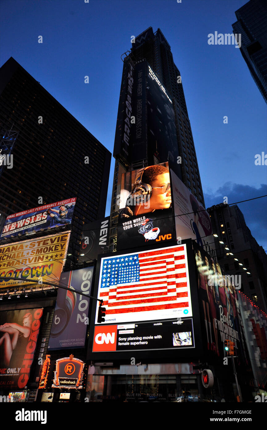 Art Everywhere /New York Times Square/ Jasper Johns Stock Photo