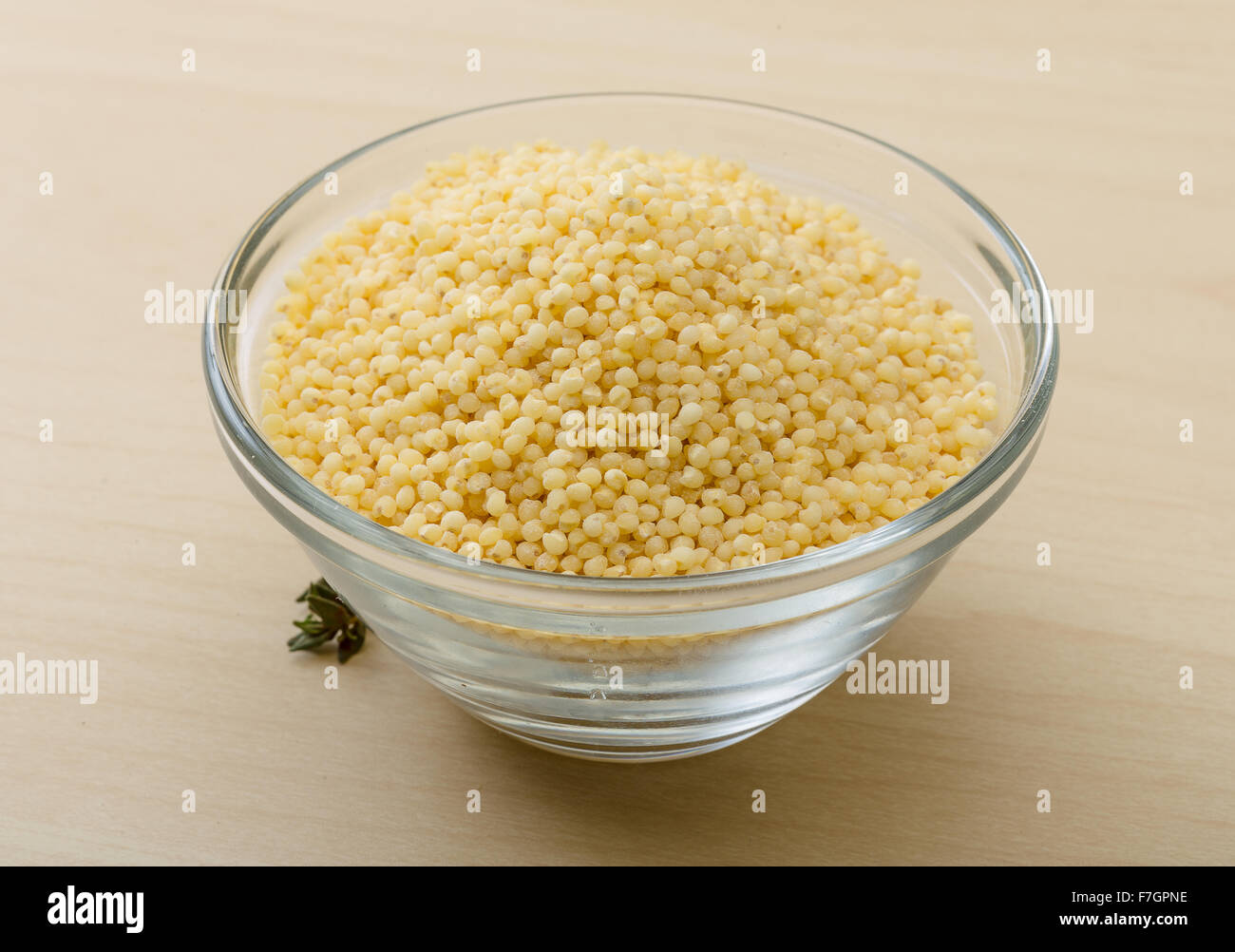 Dry couscous pile on the glass bowl Stock Photo Alamy