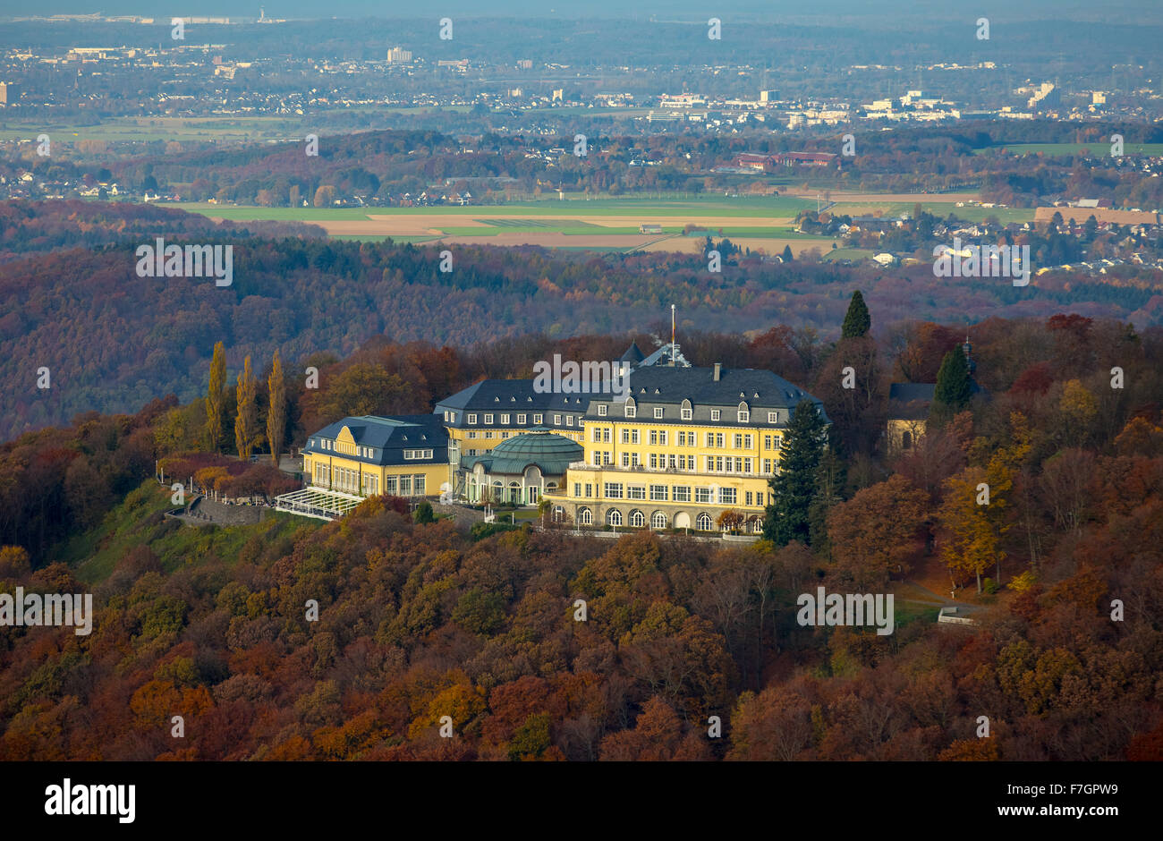 Federal Guest House Hotel Petersberg against the backdrop of Bonn, Königswinter Siebengebirge Koenigswinter Stock Photo