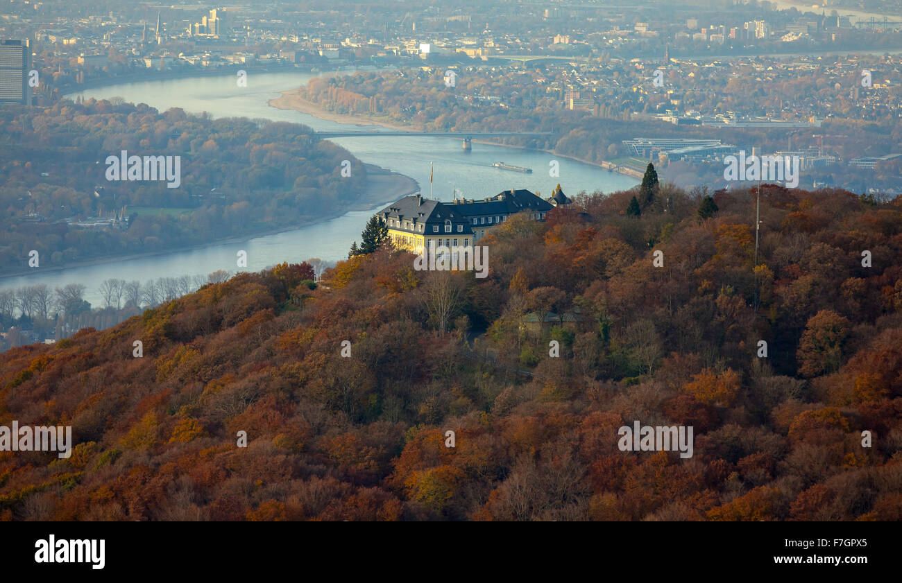 Federal Guest House Hotel Petersberg against the backdrop of Bonn, Königswinter Siebengebirge Koenigswinter Stock Photo