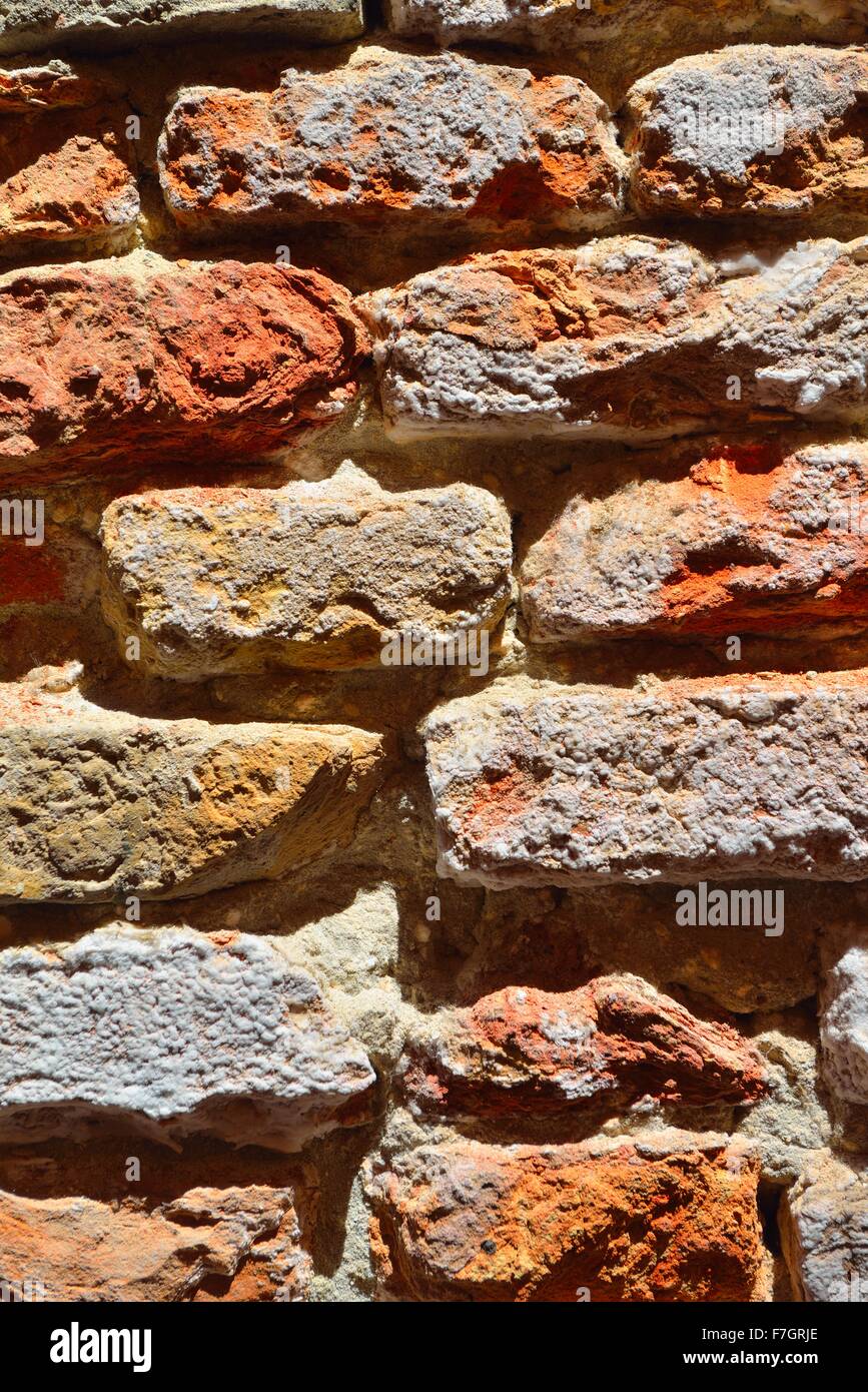 Background off old retro red brick wall texture background Stock Photo ...