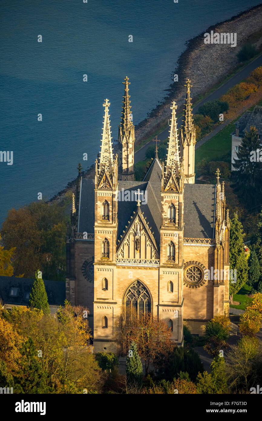 Apollinaris Church, place of worship, Apollinaris slope, on the Rhine, Remagen, the Rhine Valley, Sankt Goar, Rhineland-Palatina Stock Photo