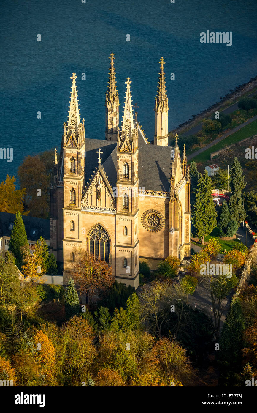 Apollinaris Church, place of worship, Apollinaris slope, on the Rhine, Remagen, the Rhine Valley, Sankt Goar, Rhineland-Palatina Stock Photo