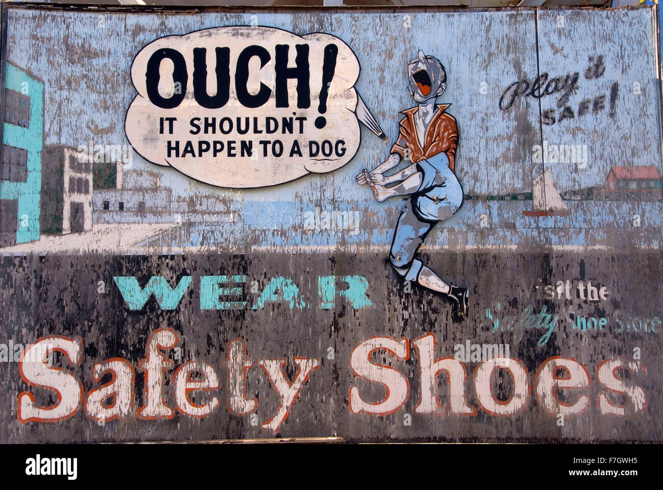 Safety billboard, Charleston Navy Yard, Freedom Trail, Boston National