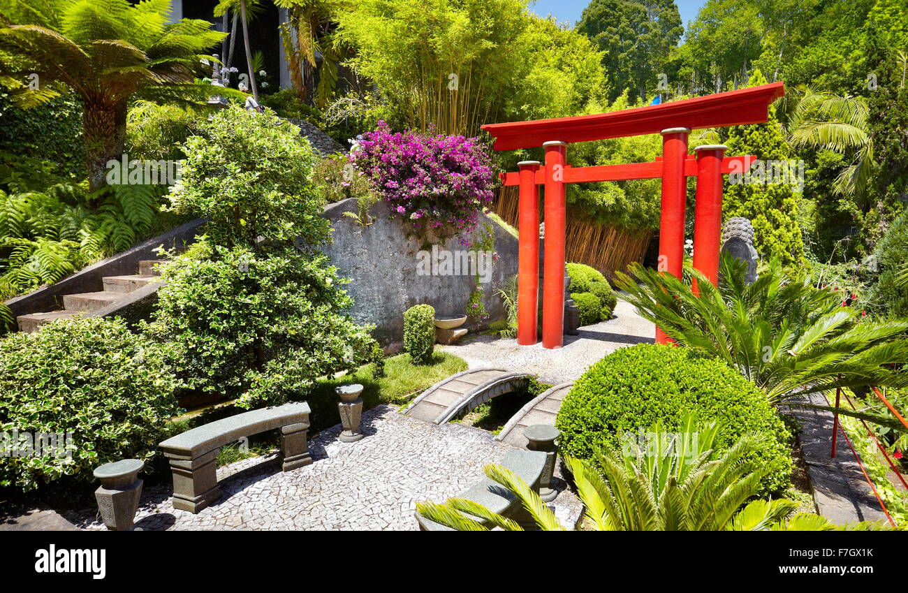 Monte Palace Tropical Garden (Japanese garden) - Monte, Madeira Island, Portugal Stock Photo