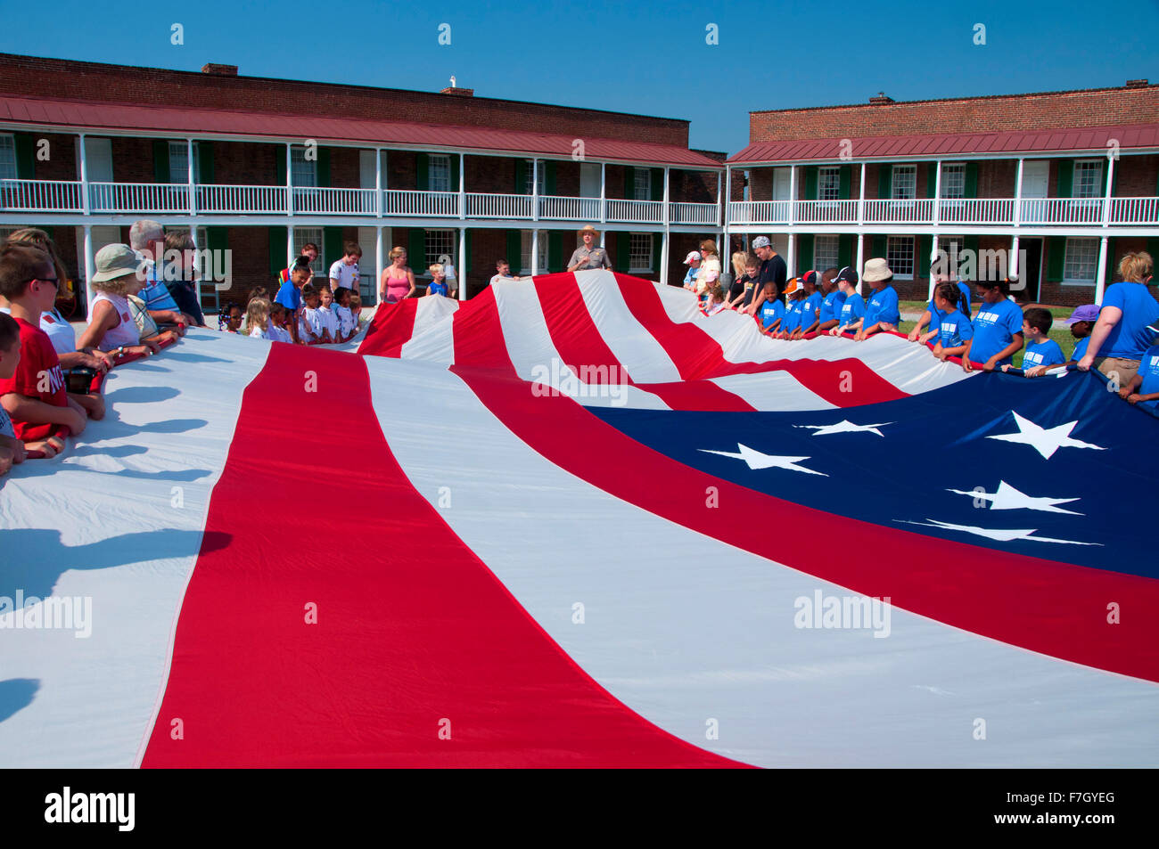 Flag ceremony, Fort McHenry National Monument and Historic Shrine