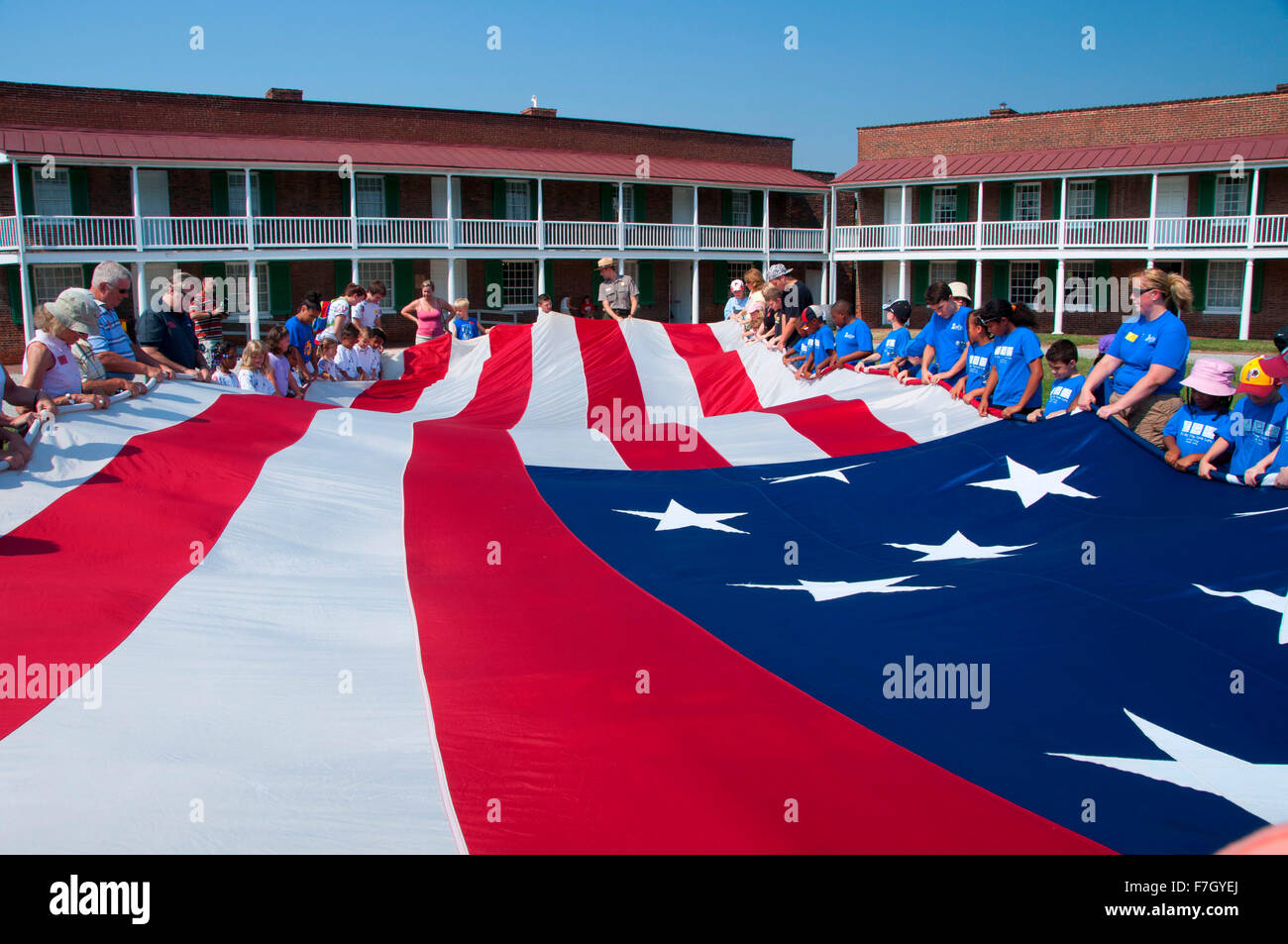 Flag ceremony, Fort McHenry National Monument and Historic Shrine