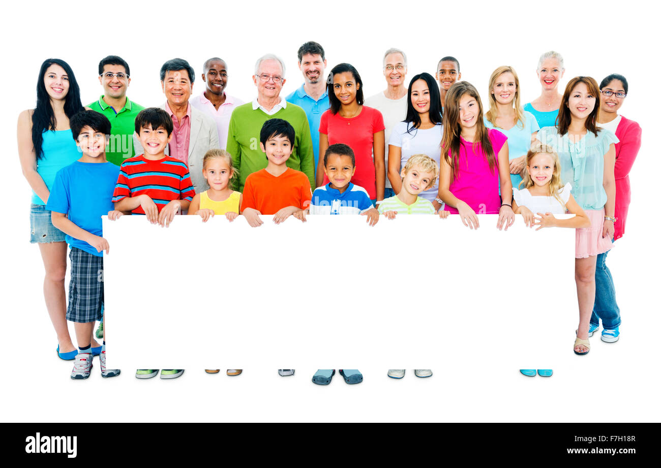 Diverse People Happiness Friendship Banner Copy Space Concept Stock ...