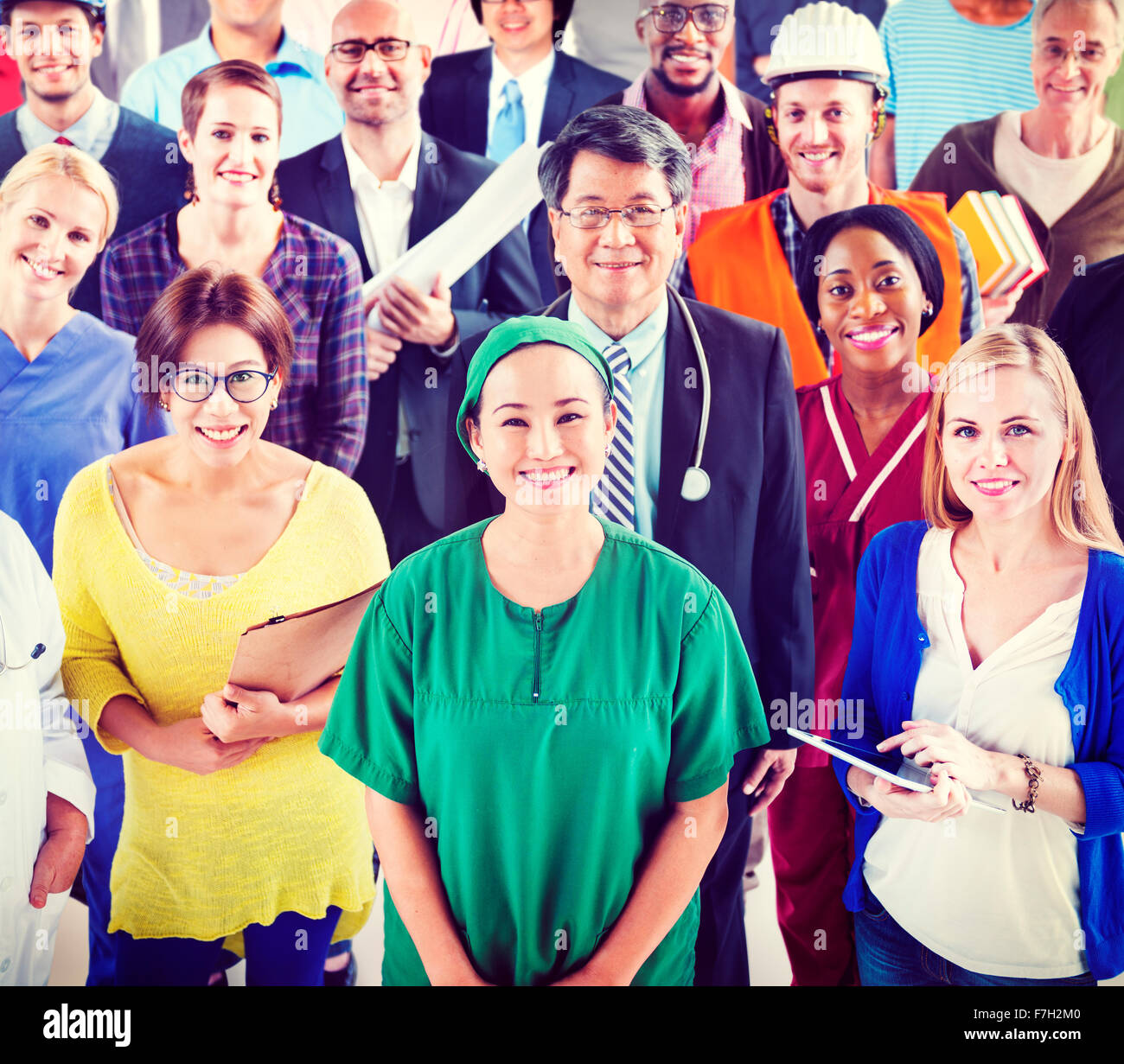 Multiple Occupations Concept Group of Diverse People with Different Occupations Concept Stock Photo ...